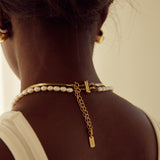 Double Necklace Separator | 18K Gold