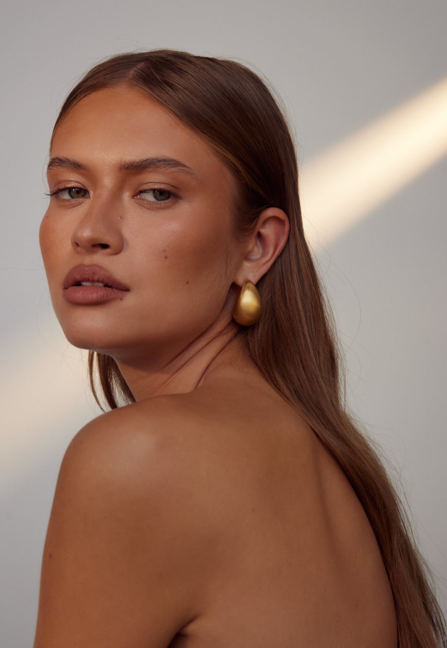 Paloma Earrings | Brushed Gold