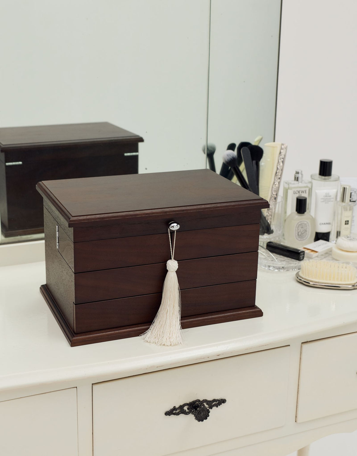 Mabel Wooden Jewellery Box | Dark Walnut