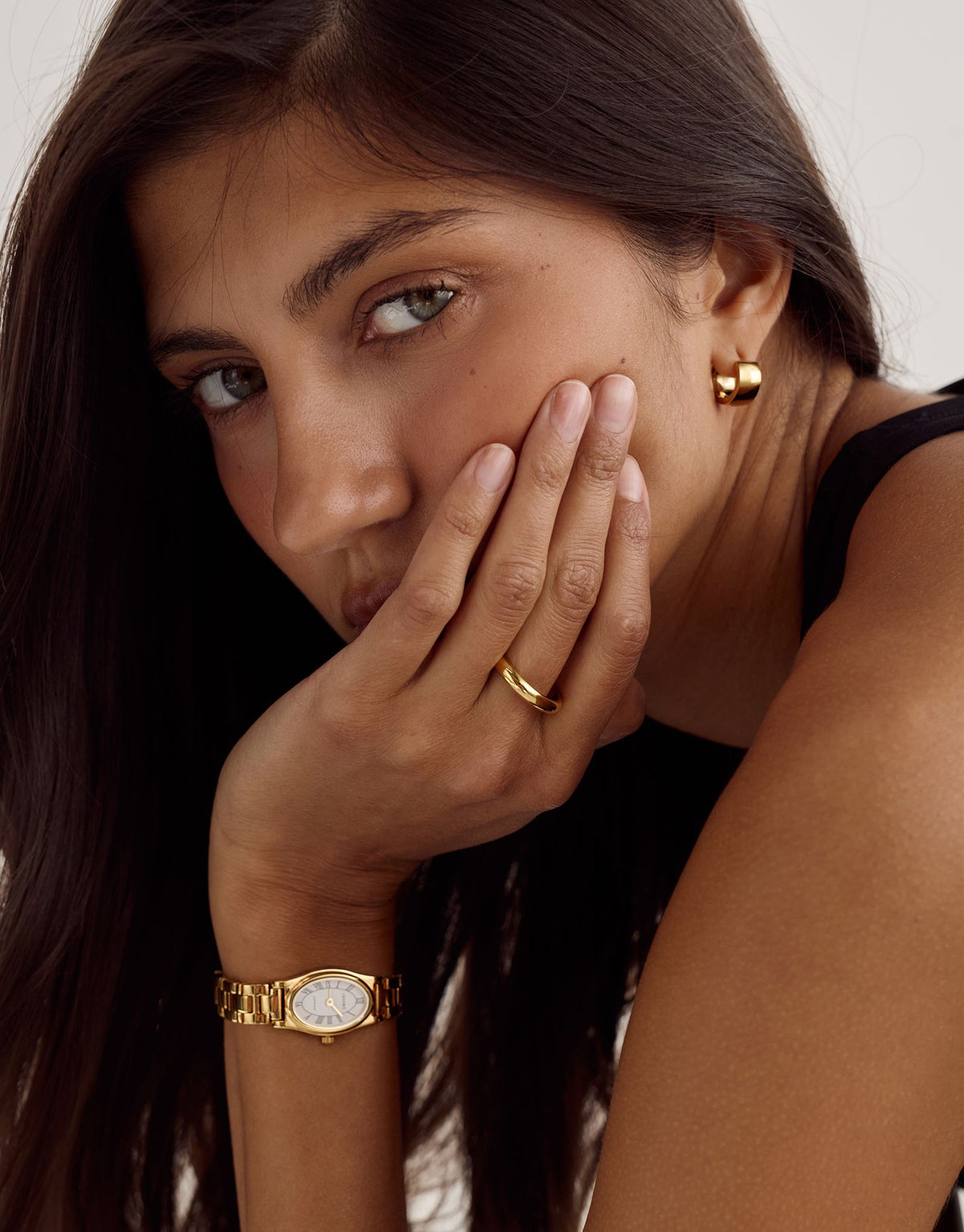 Emmeline Watch | White | 18K Gold