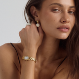 Emmeline Watch | White | 18K Gold