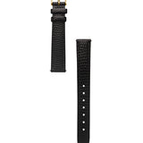 Classic | Black Python Leather Watch Band | Gold