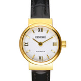 Chloe Watch | White | Black Croc