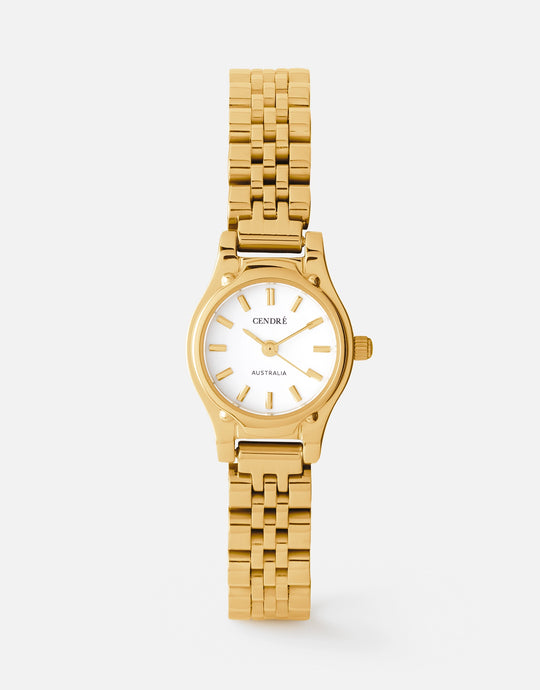 Isobel Watch | White | 18K Gold