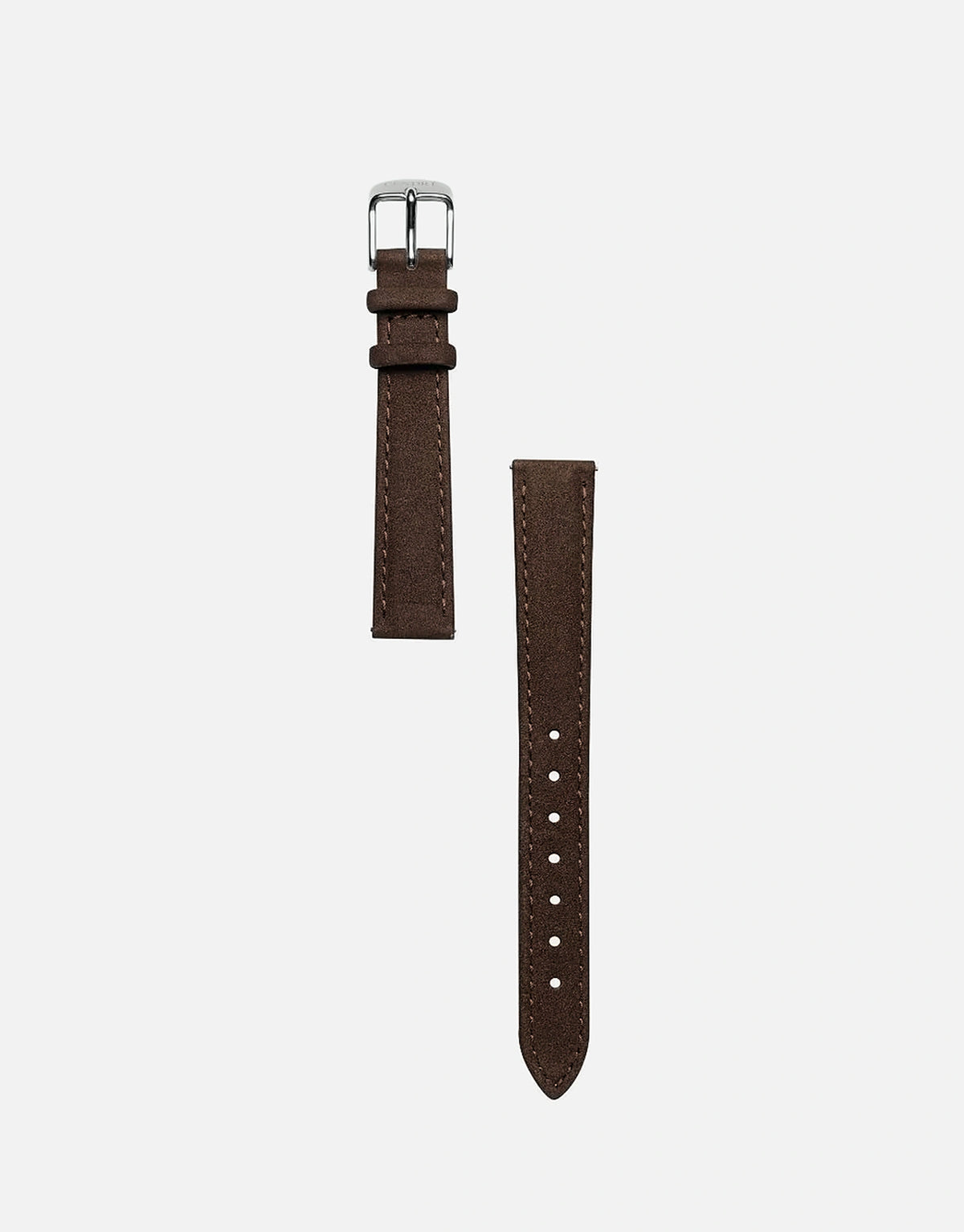 Classic | Chocolate Suede Watch Band | Silver