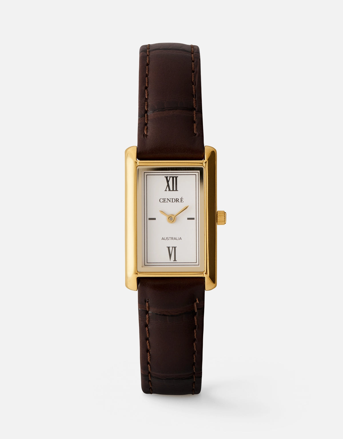 Kelly Watch | White | Espresso Croc