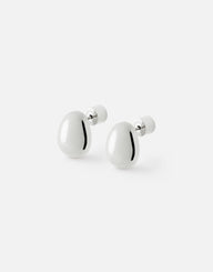 Bean Earrings | Silver