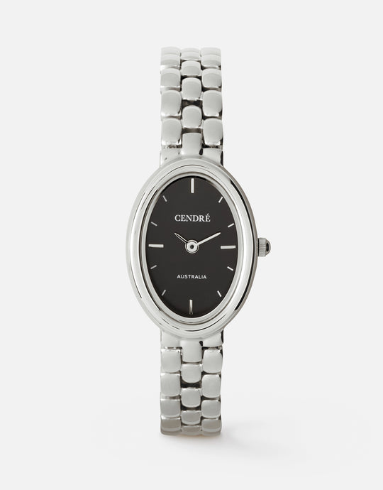 Phoebe Watch | Black | Silver