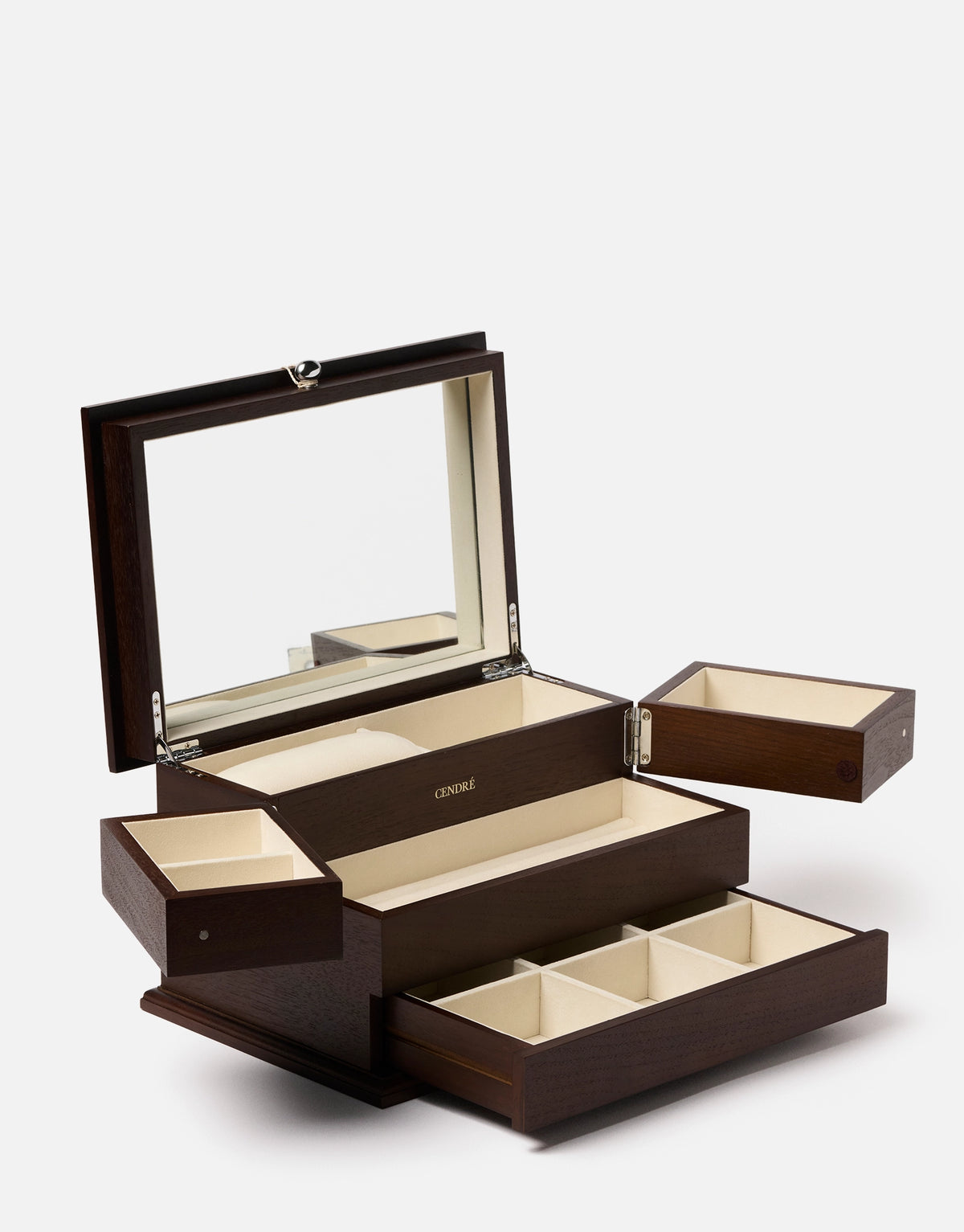 Mabel Wooden Jewellery Box | Dark Walnut