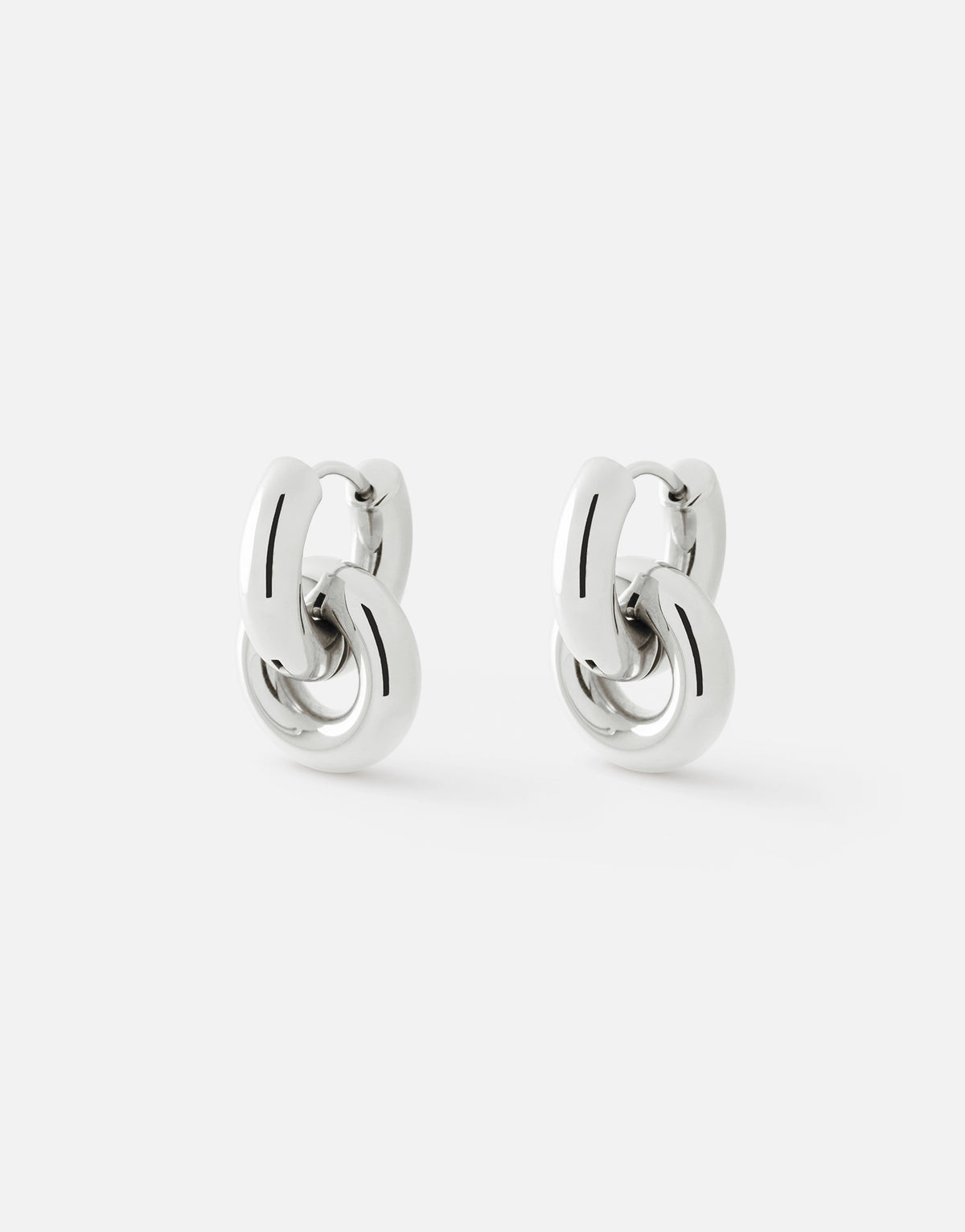 Hailey Huggie Earrings | Silver