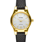 Isobel Watch | White | Black Python