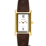 Kelly Watch | White | Chocolate Suede