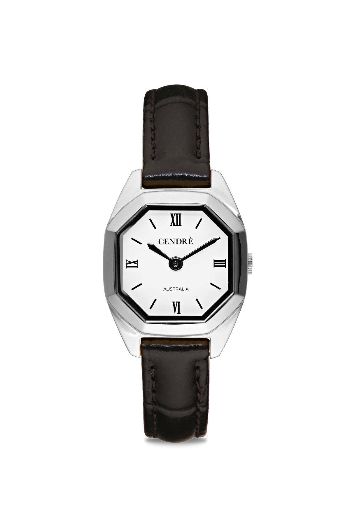 Kensington Watch | Silver | Black Croc