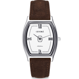 London Watch | Silver | Chocolate Suede