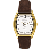 London Watch | White | Chocolate Suede