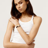 Isobel Watch | White | Black Python