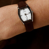 London Watch | Silver | Chocolate Suede