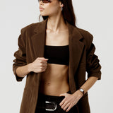 London Watch | Silver | Chocolate Suede