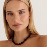 Constance Necklace | Black Agate