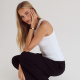 Emmeline Watch | White | Espresso Croc