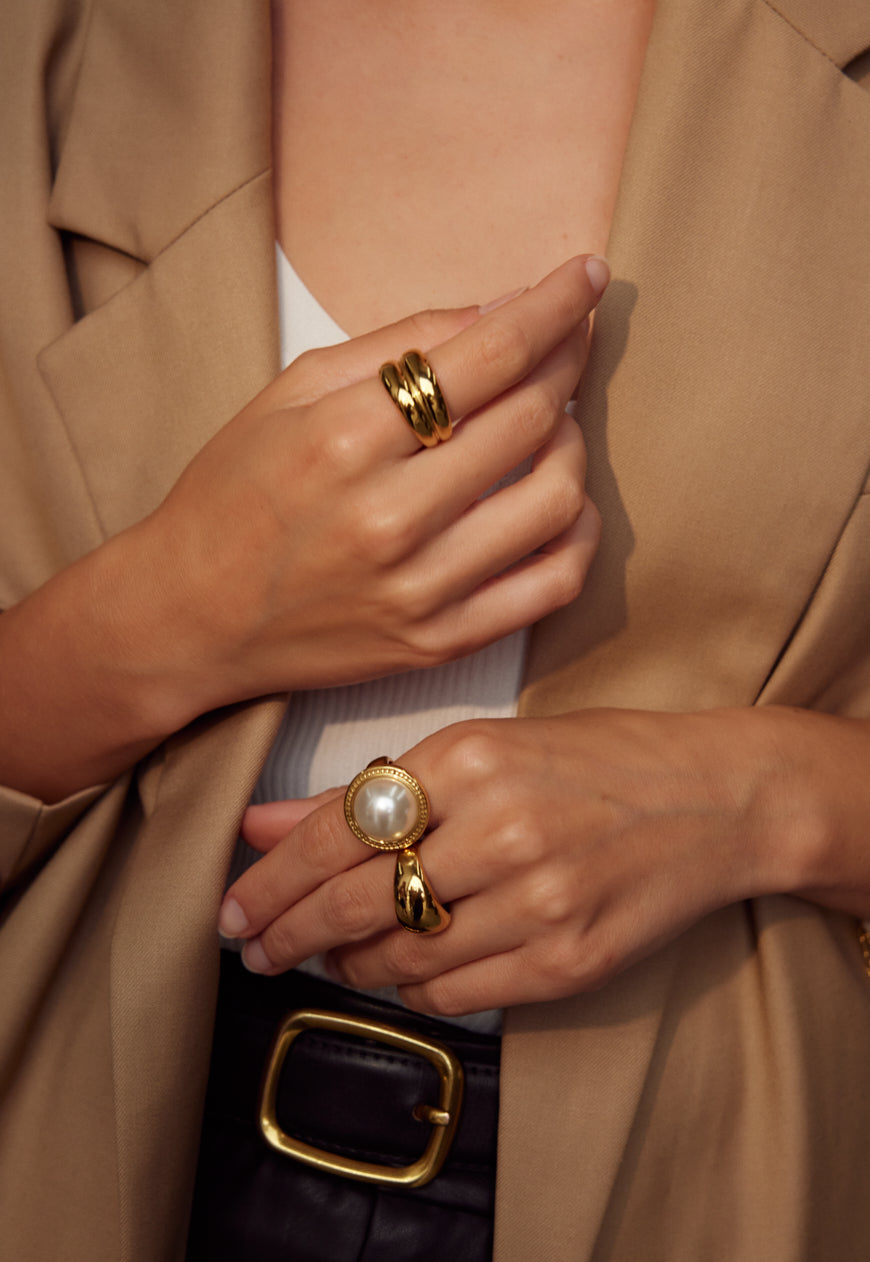 Rue Cler Pearl Ring | 18K Gold
