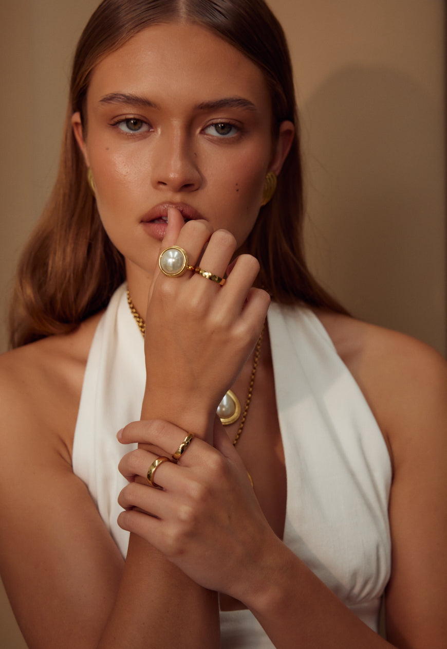 Rue Cler Pearl Ring | 18K Gold