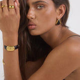 Bridgette Watch | Gold | Black Croc