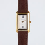 Kelly Watch | White | Chocolate Suede