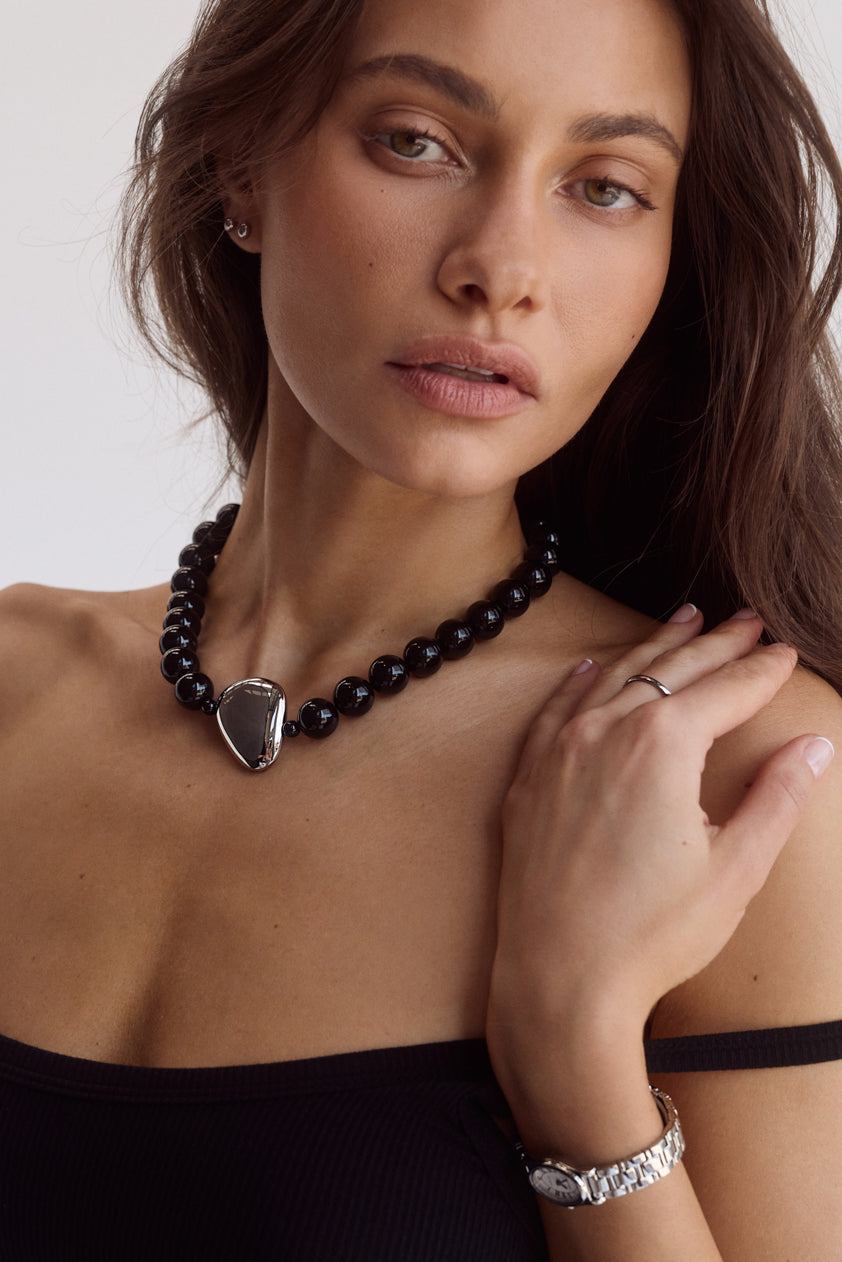 Plaza Necklace | Silver