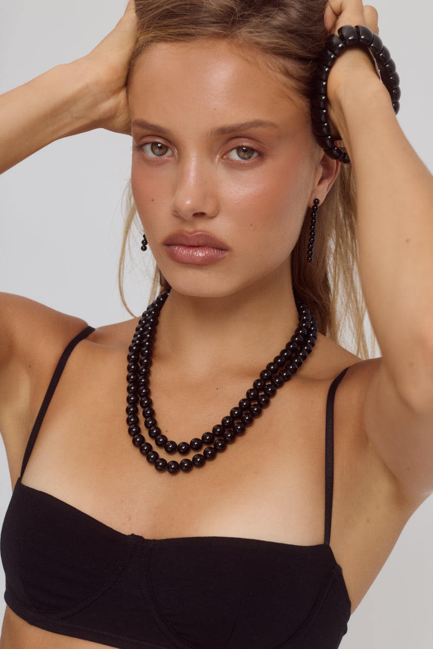 Enid Belt/Necklace | Black