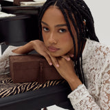 Margot Jewellery Box | Chocolate Suede