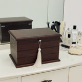 Mabel Wooden Jewellery Box | Dark Walnut