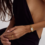 Emmeline Watch |  White | 18K Gold
