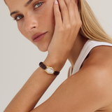 Emmeline Watch | White | Espresso Croc