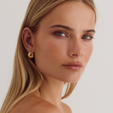 Odilla Huggie Earrings | 18K Gold