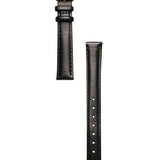 Black Smooth Leather Watch Band | Gold