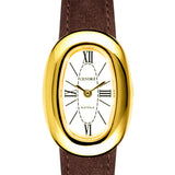 Bridgette Watch | White | Chocolate Suede