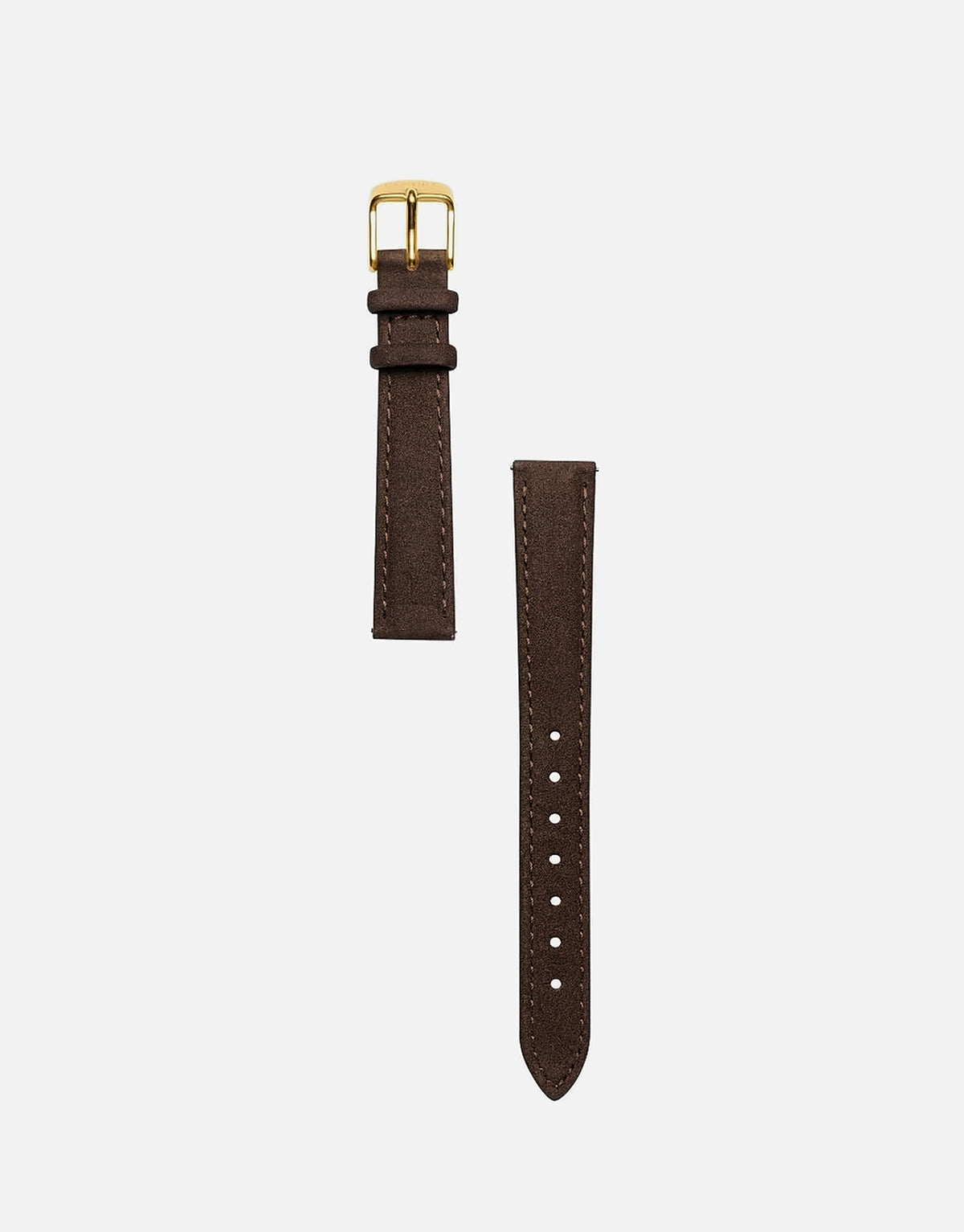 Classic | Chocolate Suede Watch Band | Gold