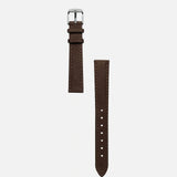 Classic | Chocolate Suede Watch Band | Silver