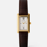 Kelly Watch | White | Espresso Croc