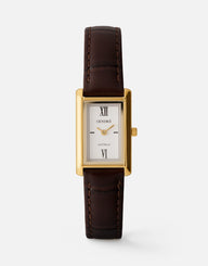 Kelly Watch | White | Espresso Croc