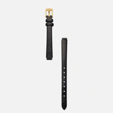 Baby | Black Crinkle Leather Band | Gold