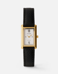 Kelly Watch | White | Black Python