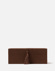 Margot Jewellery Box | Chocolate Suede