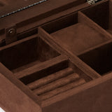 Margot Jewellery Box | Chocolate Suede