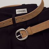 Bennet Belt | Blonde Suede | Silver