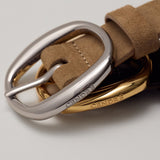 Bennet Belt | Blonde Suede | Silver