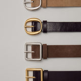 Bennet Belt | Blonde Suede | Silver