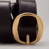 Bennet Belt | Black Crinkle | 18K Gold