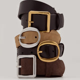 Bennet Belt | Blonde Suede | Silver